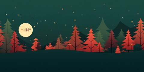 Christmas celebration background template illustration. copy space decoration, banner. AI generative