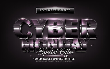 modern cyber monday editable text effect graphic style