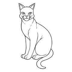 cat line vector illustration