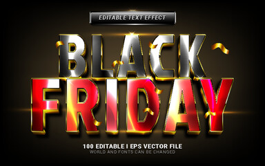 elegant black friday sale text effect