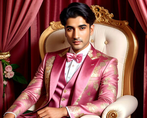 portrait of an Indian men (bollywood actor)/Retrato de un hombre de medio oriente/realness, realeza