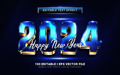 modern 2024 happy new year graphic style