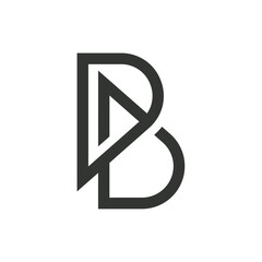 Monogram initial b letter mark logo design. Monogram design vector b logo. Monogram initial letter mark b logo. Design simple b monogram