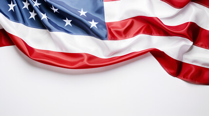 American flag with copy space