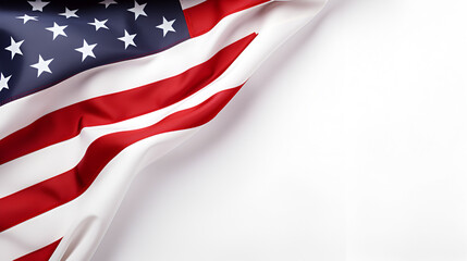 American flag with copy space