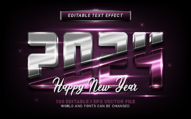 2024 happy new year text effect