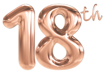 18 th anniversary - pink number anniversary © Chetra168