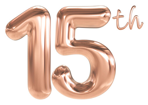 15 th anniversary - pink number anniversary