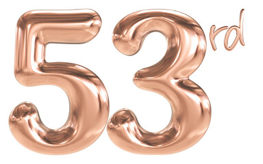 53 rd anniversary - pink number anniversary