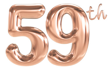59 th anniversary - pink number anniversary