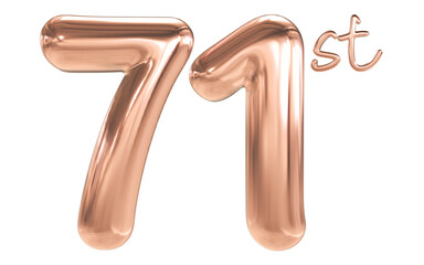 71 st anniversary - pink number anniversary