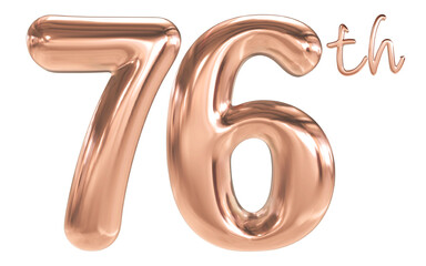 76 th anniversary - pink number anniversary