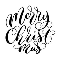 Merry Christmas script calligraphy type