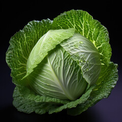 Obraz premium Cabbage Studio Shot Isolated on Clear Background, Food Photography, Generative AI