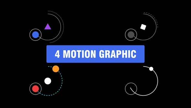 4 motion graphic 2D Motion graphic of shaped circle around. Fast movement of modern style. 4k dimentions.