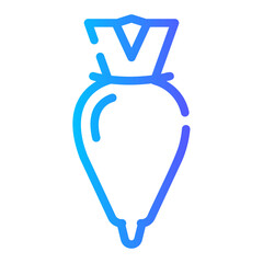 Pastry Bag Line Gradient Icon