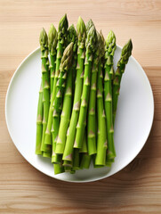 Asparagus Studio Shot Isolated on Clear Background, Food Photography, Generative AI