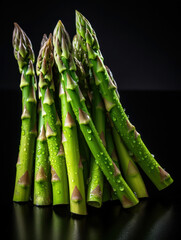 Asparagus Studio Shot Isolated on Clear Background, Food Photography, Generative AI