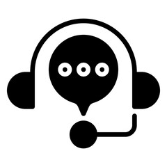 Naklejka premium Support icon, glyph icon style