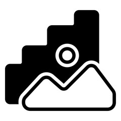 Graphic icon, glyph icon style