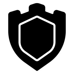 Fototapeta premium Shield icon, glyph icon style