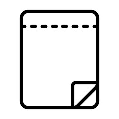 Post it icon, line icon style