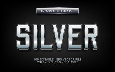 silver text effect