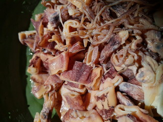 dried salted squid which has been cleaned and ready for cook.