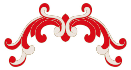 Luxury festive Chinese oriental traditional culture premium classical decoration red gold line art design vector illustration. Covers, greeting cards, logos, packaging, posters, backgrounds -Greeting 