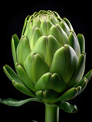 Fototapeta premium Artichoke Studio Shot Isolated on Clear Background, Food Photography, Generative AI