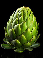 Fototapeta premium Artichoke Studio Shot Isolated on Clear Background, Food Photography, Generative AI