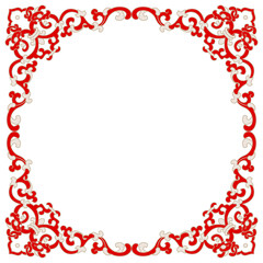 Luxury festive Chinese oriental traditional culture premium classical decoration red gold line art design vector illustration. Covers, greeting cards, logos, packaging, posters, backgrounds -Greeting 