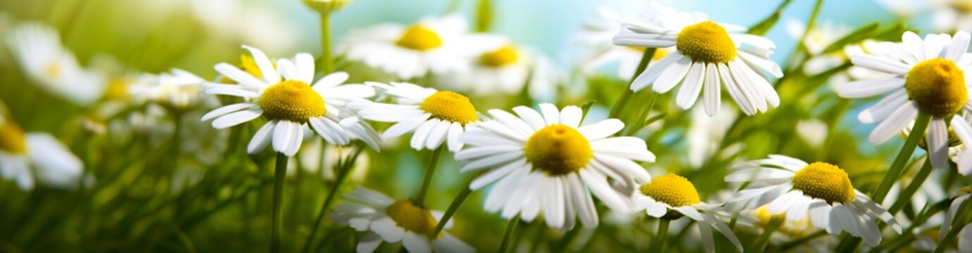 Chamomile flower for a banner.