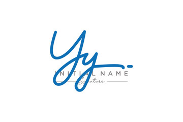 Fototapeta na wymiar Initial YY signature logo template vector. Hand drawn Calligraphy lettering Vector illustration.