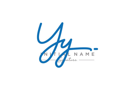Initial YY signature logo template vector. Hand drawn Calligraphy lettering Vector illustration.