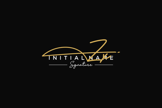 Initial ZX signature logo template vector. Hand drawn Calligraphy lettering Vector illustration.