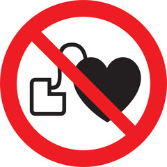 prohibido, no se permite el ingreso con marcapasos, riesgo de salud, atenci&oacute;n, precauci&oacute;n, prohibited, no entry with pacemakers allowed, health risk, attention, caution 