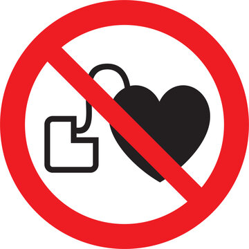 prohibido, no se permite el ingreso con marcapasos, riesgo de salud, atenci&oacute;n, precauci&oacute;n, prohibited, no entry with pacemakers allowed, health risk, attention, caution 