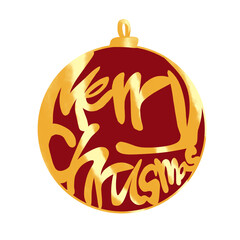 golden christmas ball