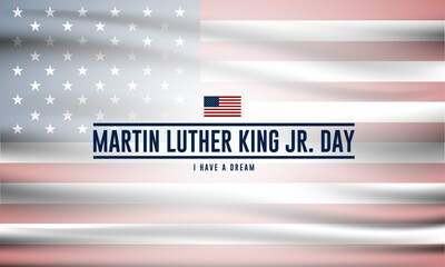 Happy Martin Luther King Jr. Day January 16 Background vector Illustration - obrazy, fototapety, plakaty