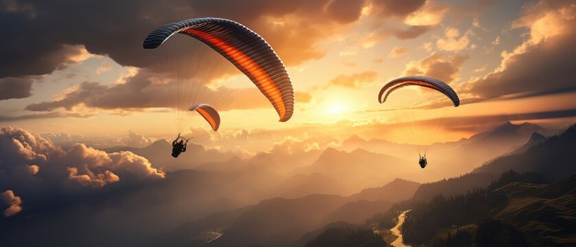 sunset over the mountains
