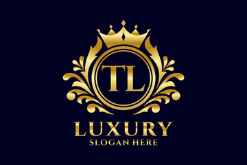 Initial TL Letter Royal Luxury Logo template in vector art for luxurious branding projects and other vector illustration.