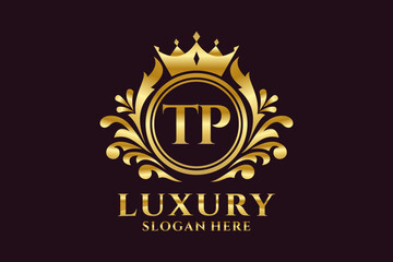 Initial TP Letter Royal Luxury Logo template in vector art for luxurious branding projects and other vector illustration.