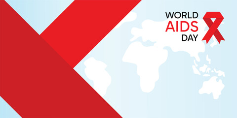 world AIDS day background, vector with copy space area. design for banner, poster, social media, flyer.