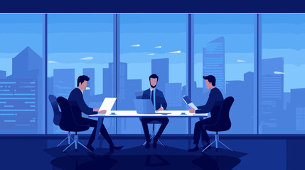 Concept vector illustration of business meeting.
