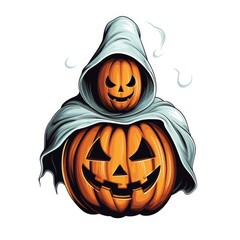 Halloween object on white background.