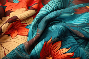Color Turqueza Seamless Textile: Vibrant and Versatile Patterns for Stunning Designs, generative AI