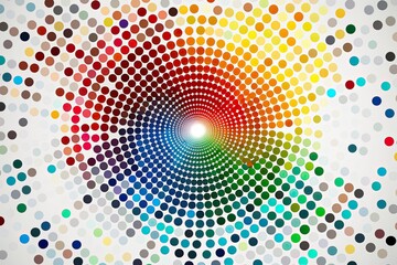 Color Wheel Dotted Background: Modern Seamless Design for Vibrant Visuals, generative AI