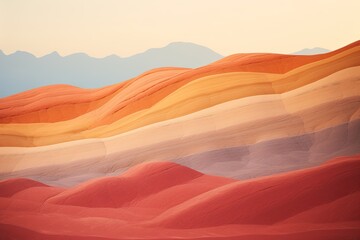 Desert Color Palette: Abstract Gradation in Stunning Hues, generative AI
