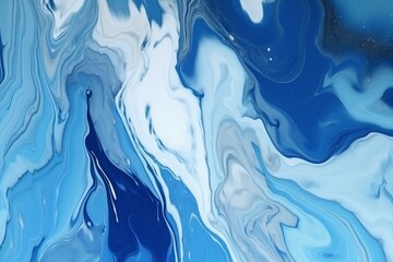 Fluid background in blue and white shades. Generative AI